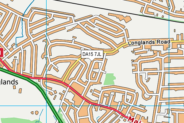 DA15 7JL map - OS VectorMap District (Ordnance Survey)