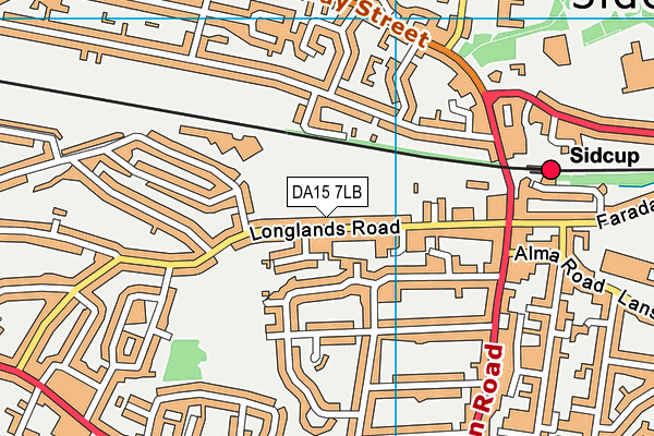 DA15 7LB map - OS VectorMap District (Ordnance Survey)