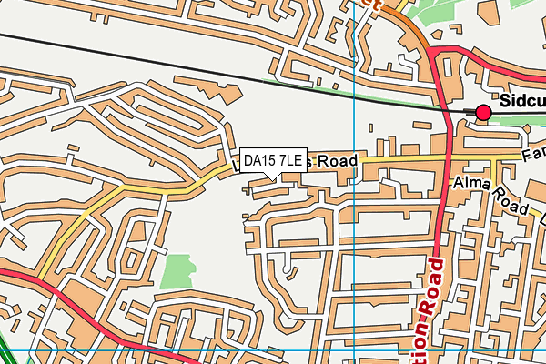 DA15 7LE map - OS VectorMap District (Ordnance Survey)