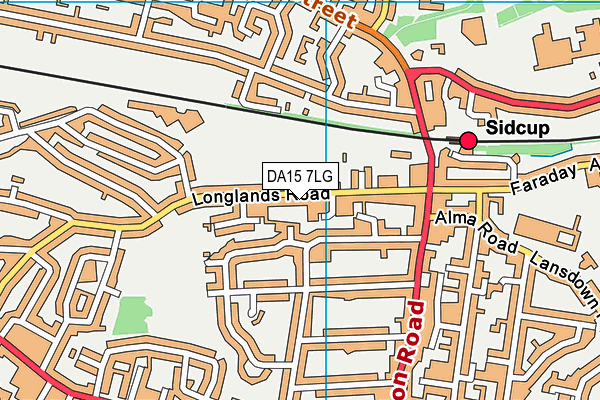 DA15 7LG map - OS VectorMap District (Ordnance Survey)