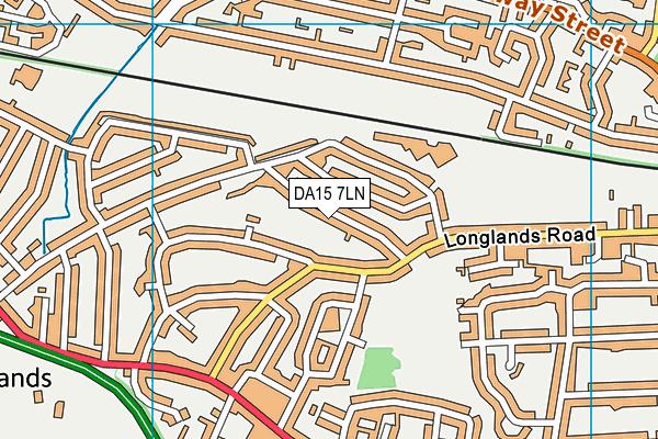 DA15 7LN map - OS VectorMap District (Ordnance Survey)