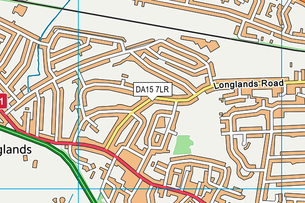 DA15 7LR map - OS VectorMap District (Ordnance Survey)