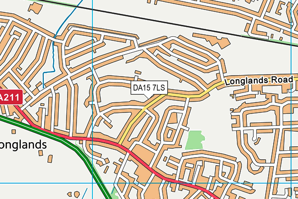 DA15 7LS map - OS VectorMap District (Ordnance Survey)