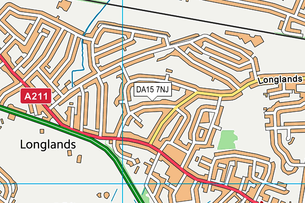 DA15 7NJ map - OS VectorMap District (Ordnance Survey)
