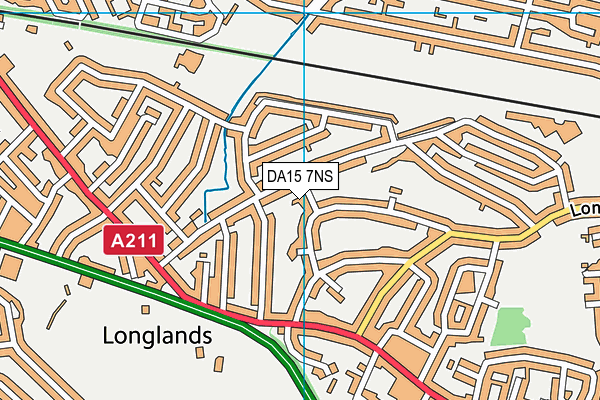 DA15 7NS map - OS VectorMap District (Ordnance Survey)