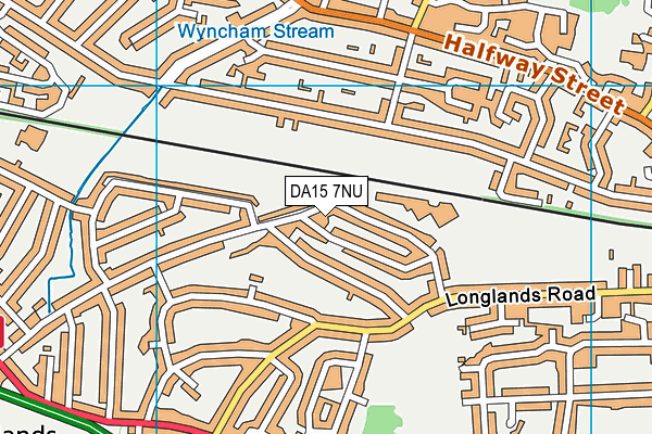 DA15 7NU map - OS VectorMap District (Ordnance Survey)