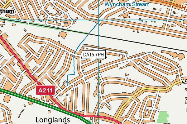 DA15 7PH map - OS VectorMap District (Ordnance Survey)