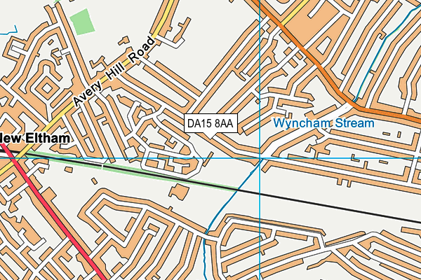 DA15 8AA map - OS VectorMap District (Ordnance Survey)