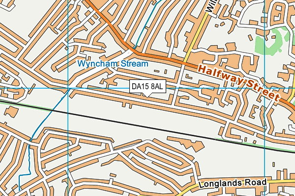DA15 8AL map - OS VectorMap District (Ordnance Survey)