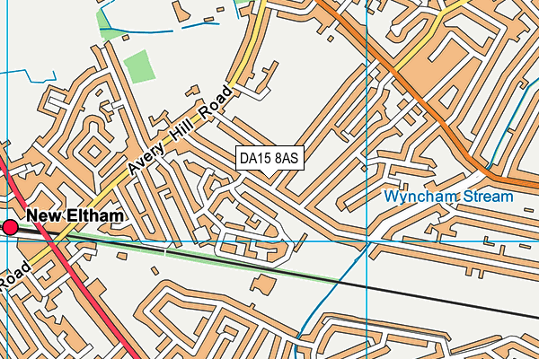 DA15 8AS map - OS VectorMap District (Ordnance Survey)