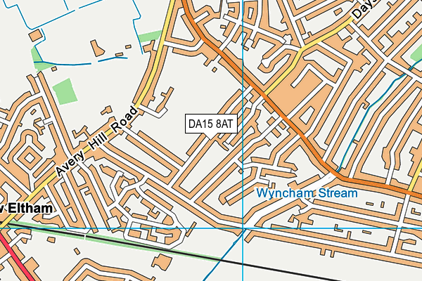 DA15 8AT map - OS VectorMap District (Ordnance Survey)