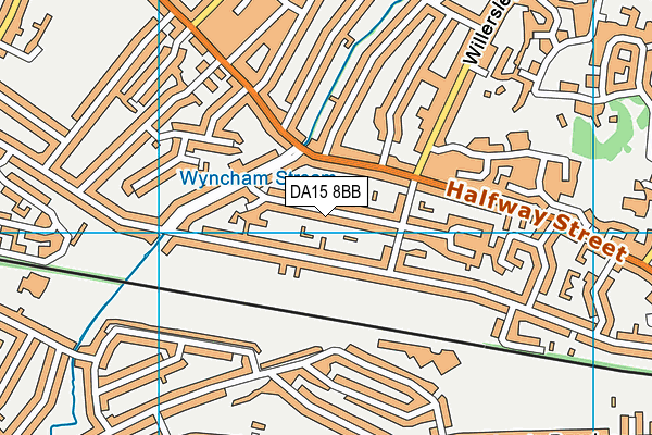DA15 8BB map - OS VectorMap District (Ordnance Survey)