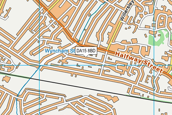 DA15 8BD map - OS VectorMap District (Ordnance Survey)