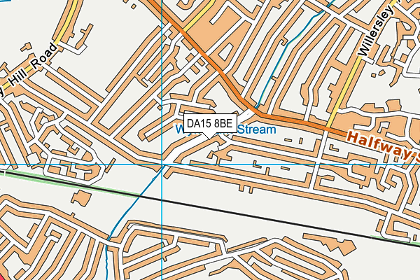 DA15 8BE map - OS VectorMap District (Ordnance Survey)