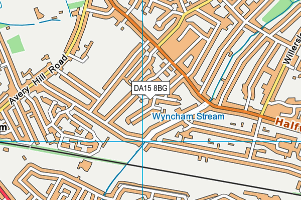 DA15 8BG map - OS VectorMap District (Ordnance Survey)
