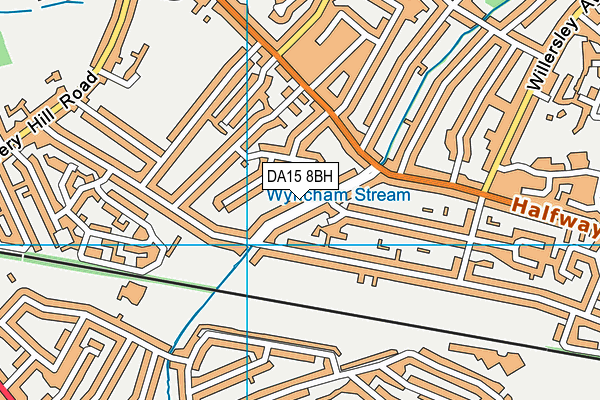 DA15 8BH map - OS VectorMap District (Ordnance Survey)