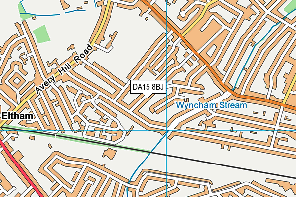 DA15 8BJ map - OS VectorMap District (Ordnance Survey)