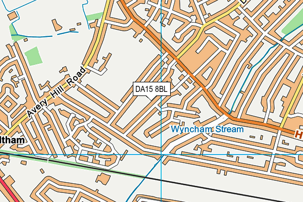 DA15 8BL map - OS VectorMap District (Ordnance Survey)