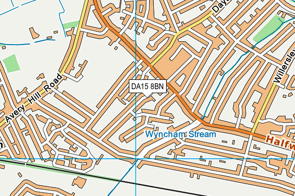 DA15 8BN map - OS VectorMap District (Ordnance Survey)