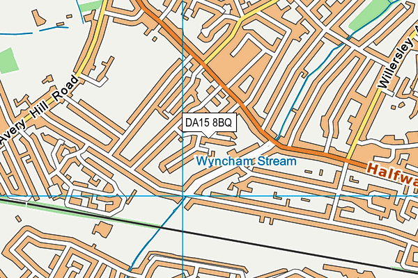 DA15 8BQ map - OS VectorMap District (Ordnance Survey)