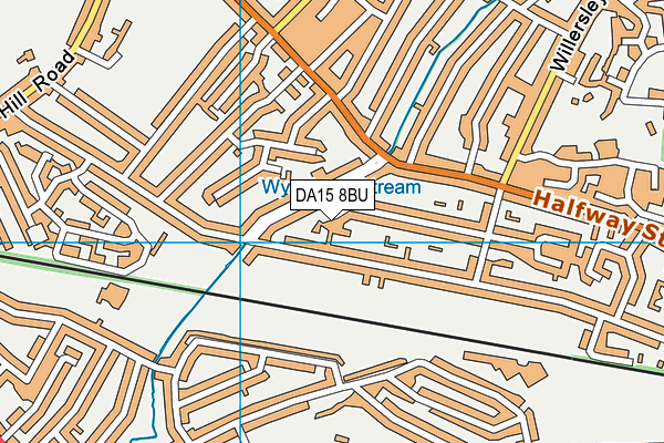DA15 8BU map - OS VectorMap District (Ordnance Survey)
