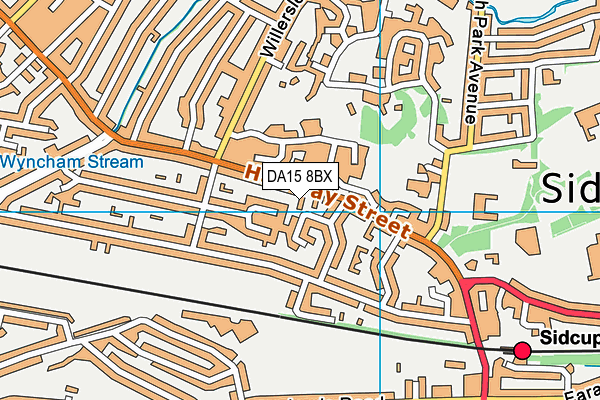 DA15 8BX map - OS VectorMap District (Ordnance Survey)
