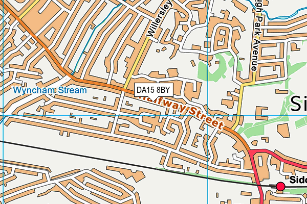 DA15 8BY map - OS VectorMap District (Ordnance Survey)