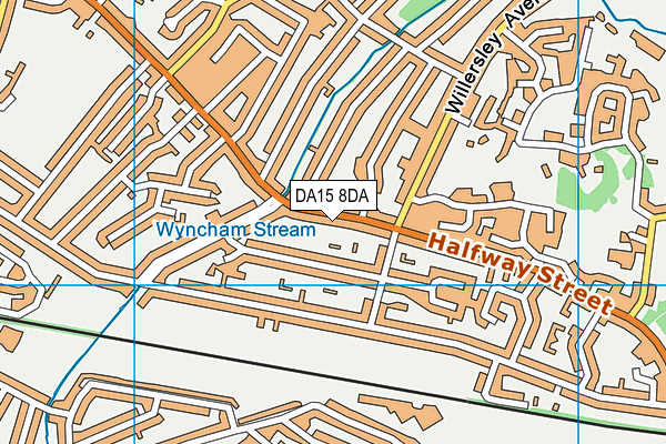 DA15 8DA map - OS VectorMap District (Ordnance Survey)