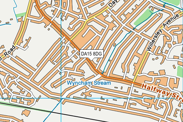 DA15 8DG map - OS VectorMap District (Ordnance Survey)