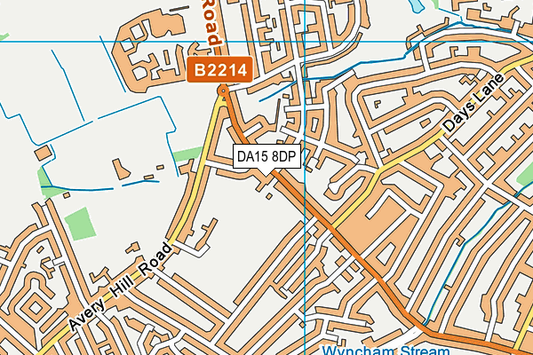 DA15 8DP map - OS VectorMap District (Ordnance Survey)