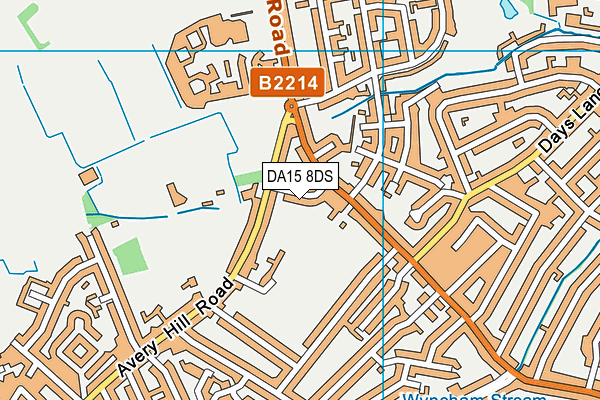 DA15 8DS map - OS VectorMap District (Ordnance Survey)