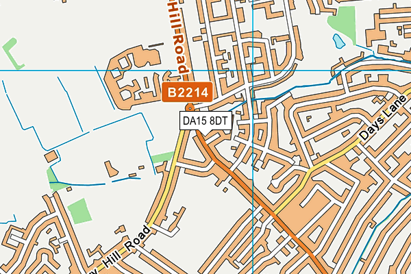 DA15 8DT map - OS VectorMap District (Ordnance Survey)