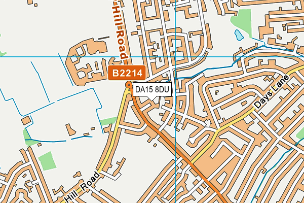 DA15 8DU map - OS VectorMap District (Ordnance Survey)