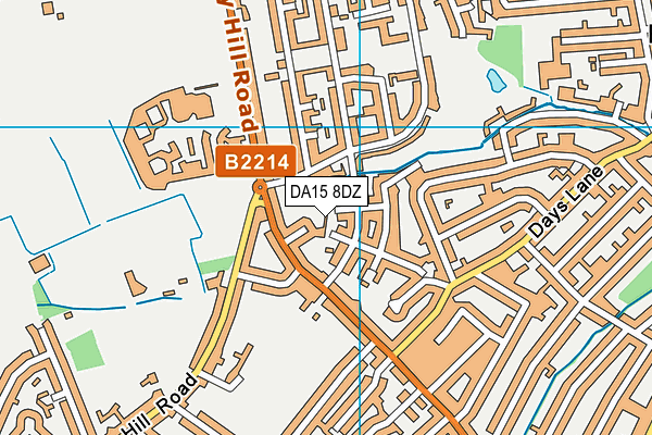 DA15 8DZ map - OS VectorMap District (Ordnance Survey)