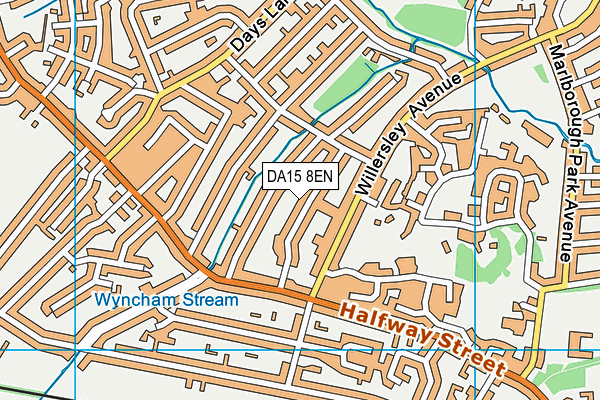 DA15 8EN map - OS VectorMap District (Ordnance Survey)
