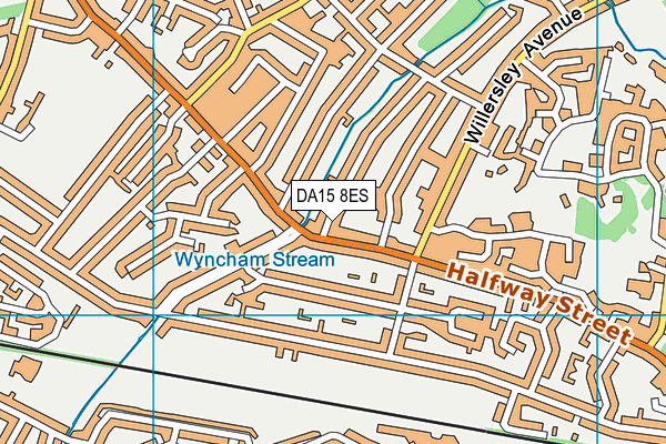 DA15 8ES map - OS VectorMap District (Ordnance Survey)