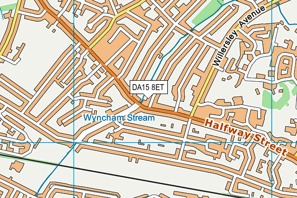 DA15 8ET map - OS VectorMap District (Ordnance Survey)