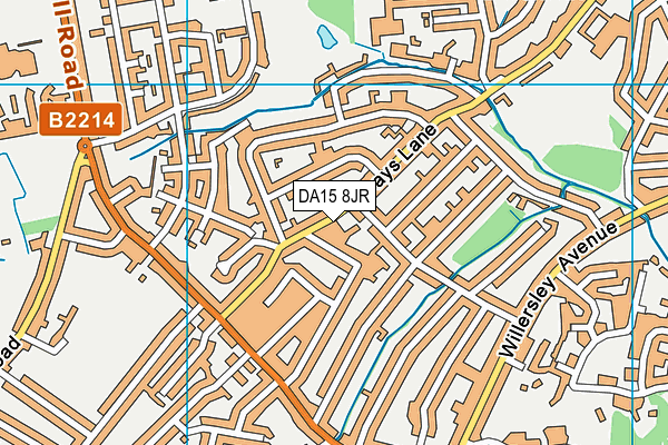 DA15 8JR map - OS VectorMap District (Ordnance Survey)