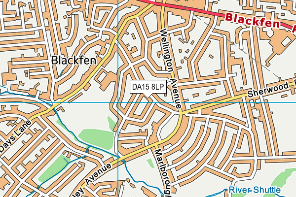 DA15 8LP map - OS VectorMap District (Ordnance Survey)