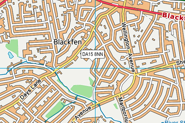 DA15 8NN map - OS VectorMap District (Ordnance Survey)