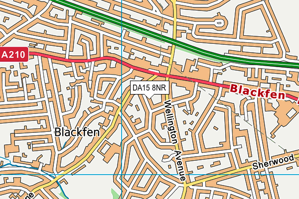 DA15 8NR map - OS VectorMap District (Ordnance Survey)