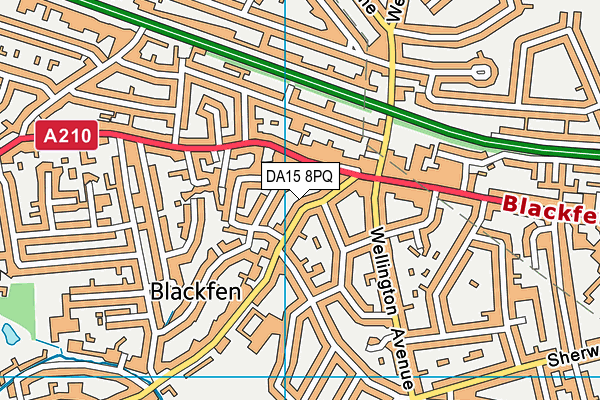 DA15 8PQ map - OS VectorMap District (Ordnance Survey)