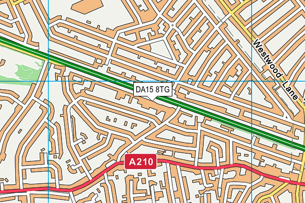 DA15 8TG map - OS VectorMap District (Ordnance Survey)