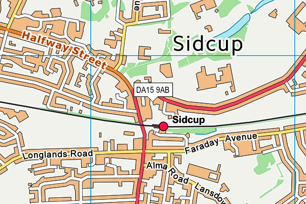 Map of VINSON COURT (SIDCUP) RESIDENTS ASSOCIATION LIMITED at district scale