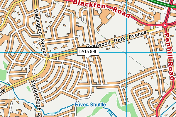 DA15 9BL map - OS VectorMap District (Ordnance Survey)