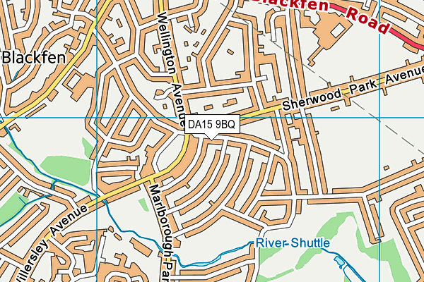 DA15 9BQ map - OS VectorMap District (Ordnance Survey)