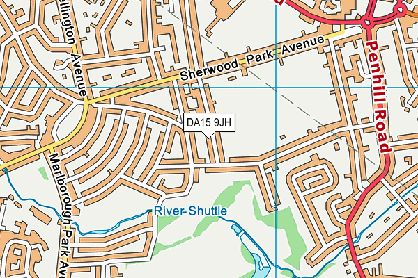 DA15 9JH map - OS VectorMap District (Ordnance Survey)