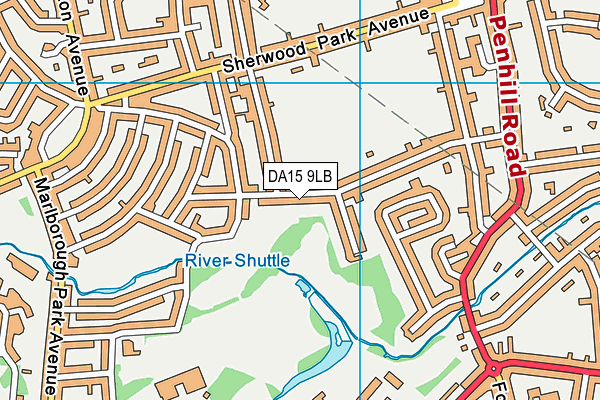 DA15 9LB map - OS VectorMap District (Ordnance Survey)