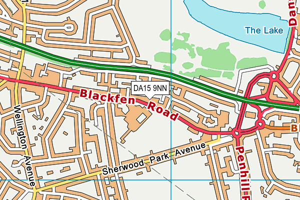 DA15 9NN map - OS VectorMap District (Ordnance Survey)