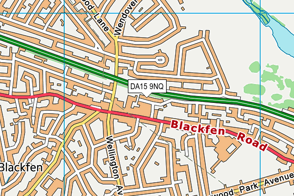DA15 9NQ map - OS VectorMap District (Ordnance Survey)